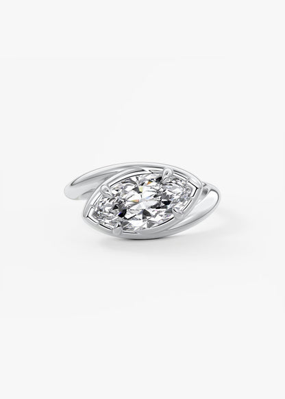 The Flow – East-West Marquise Engagement Ring