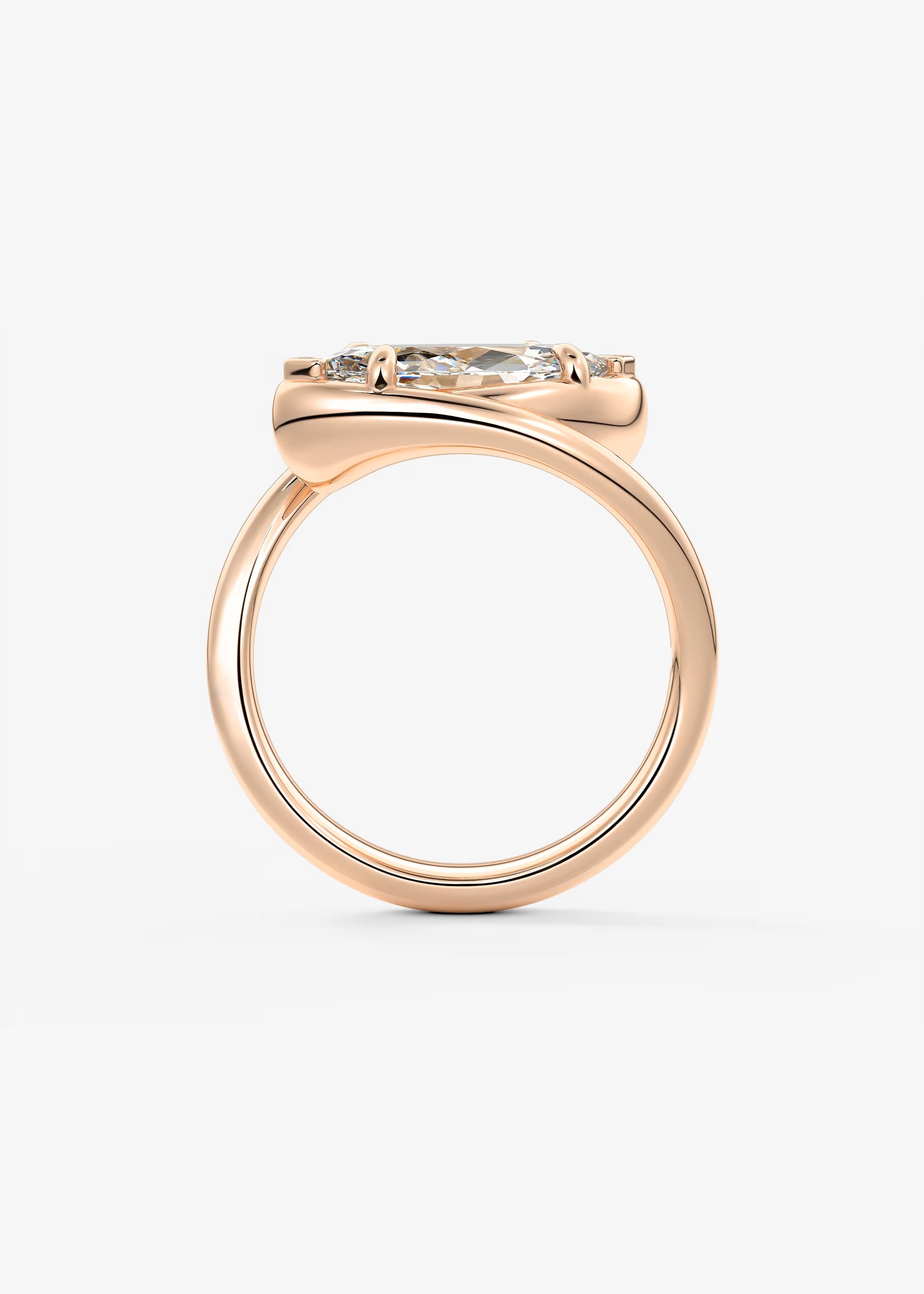 The Flow – East-West Marquise Engagement Ring