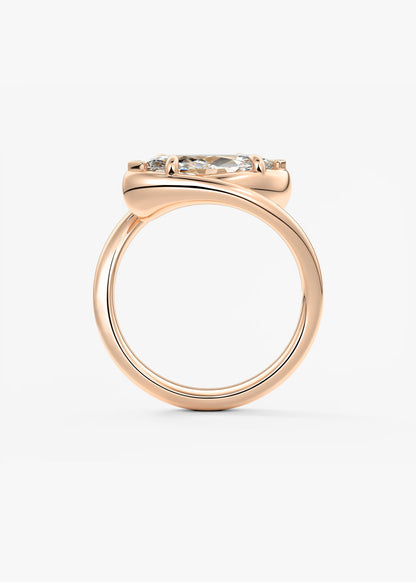 The Flow – East-West Marquise Engagement Ring