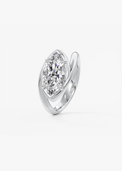 The Flow – East-West Marquise Engagement Ring