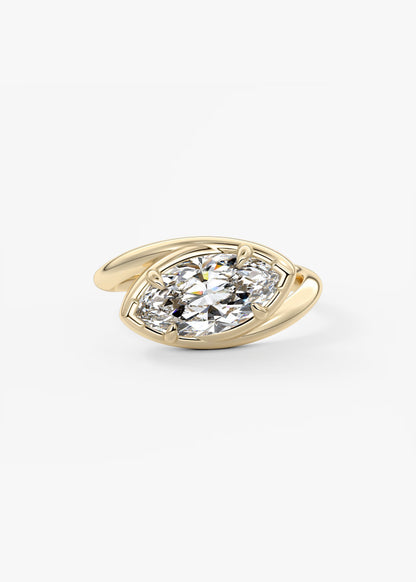 The Flow – East-West Marquise Engagement Ring