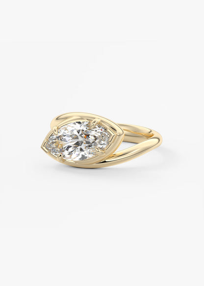 The Flow – East-West Marquise Engagement Ring