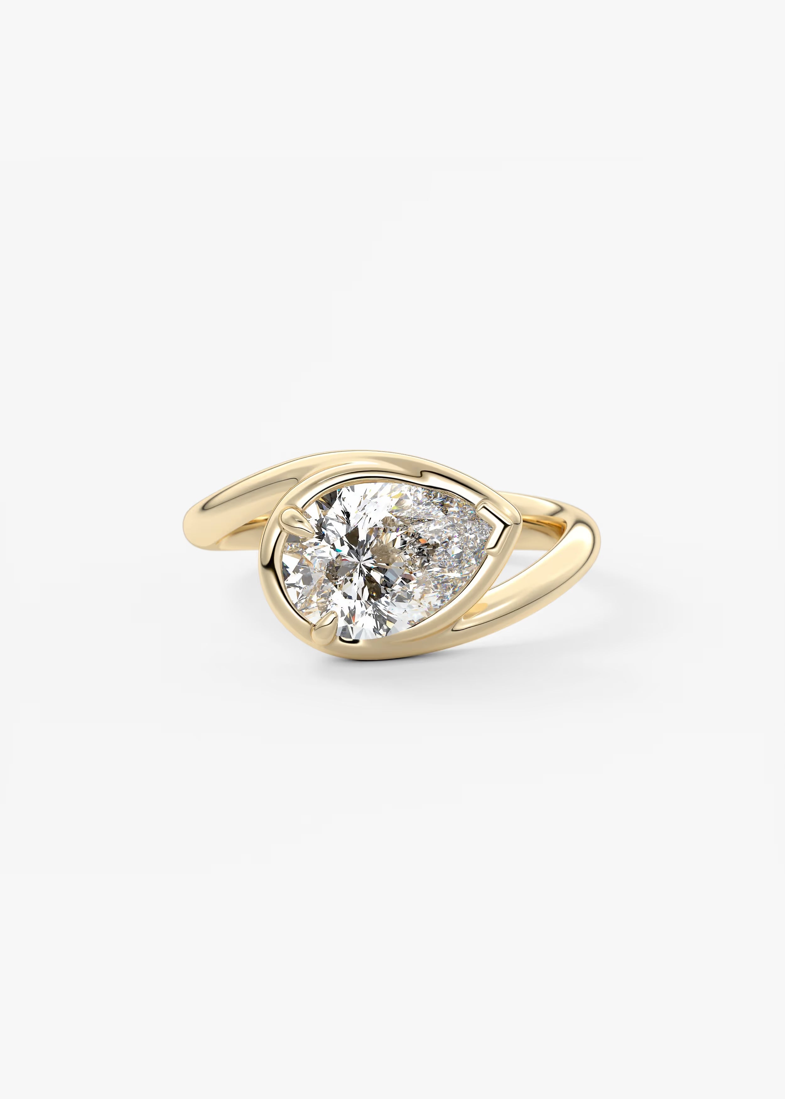 The Flow – Pear Engagement Ring