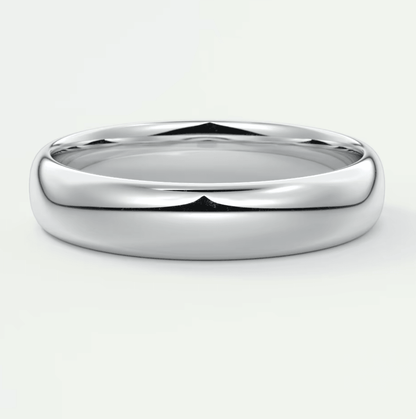 Alden 4.5mm Round Wedding Band – 18K Gold or Platinum