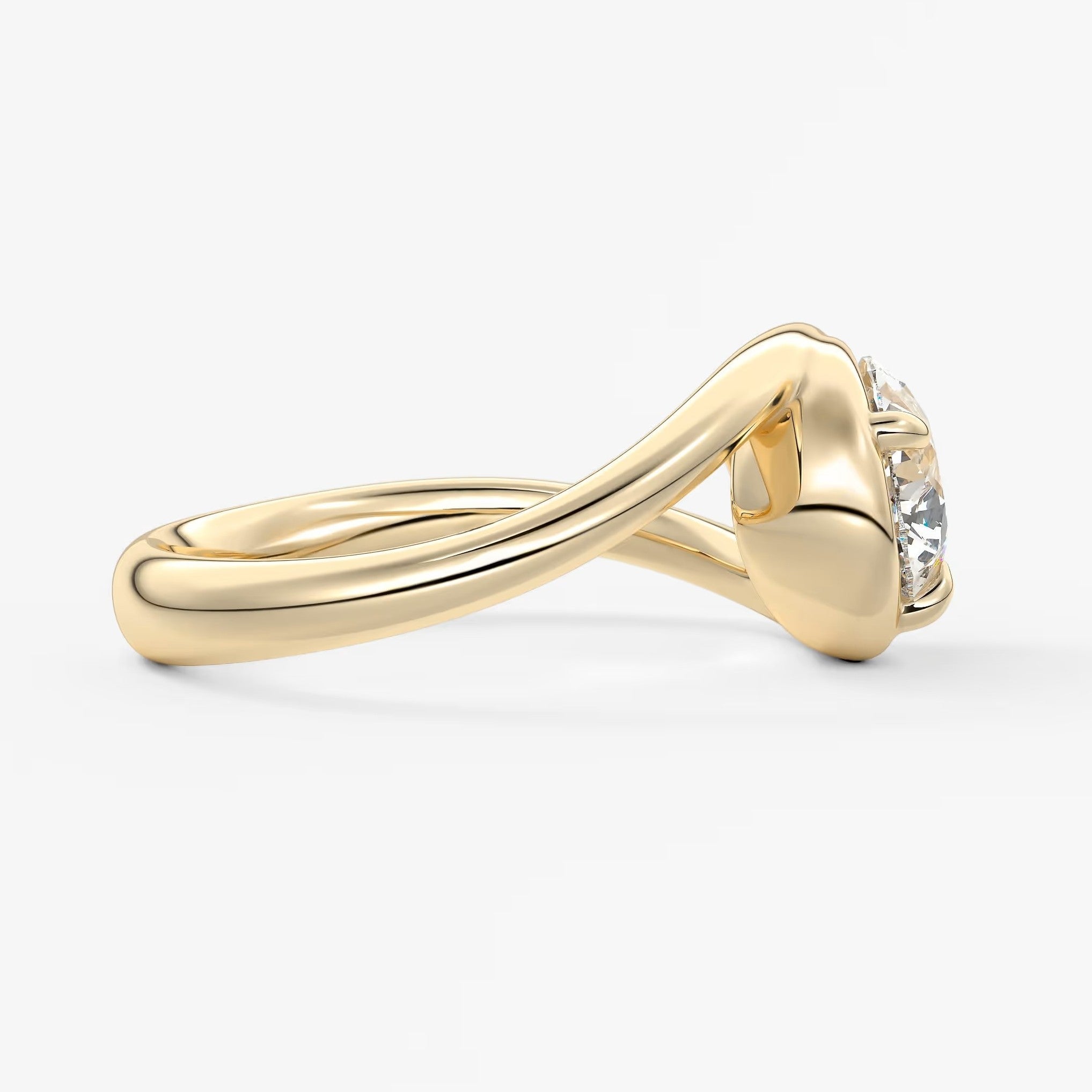 The flow – pear engagement ring