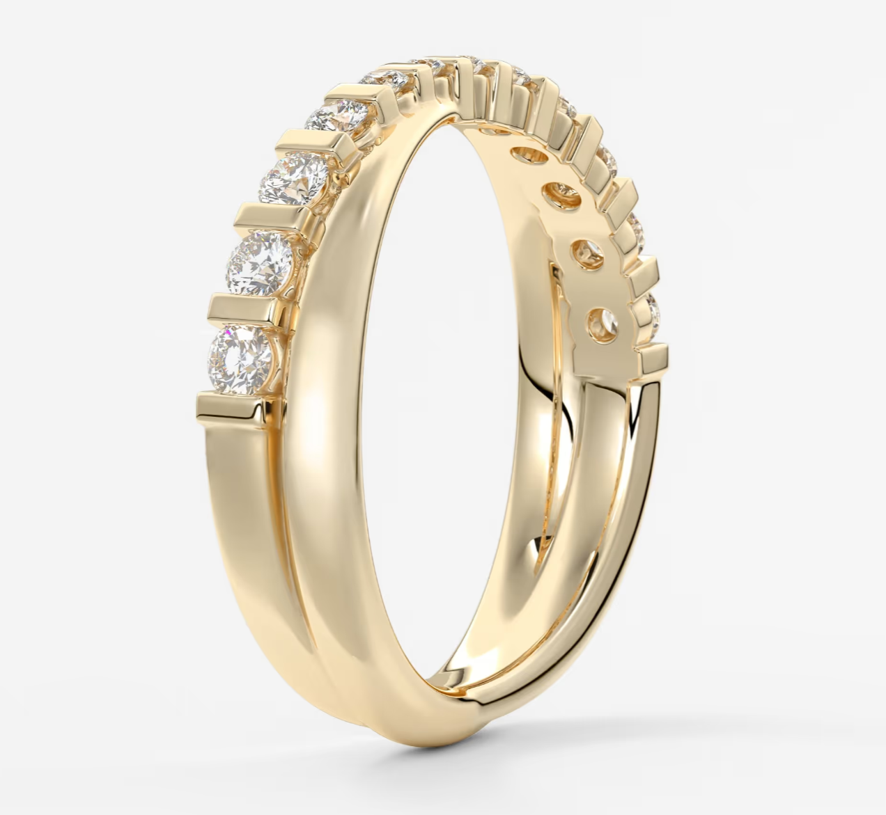 Twist Crossover Diamond Band