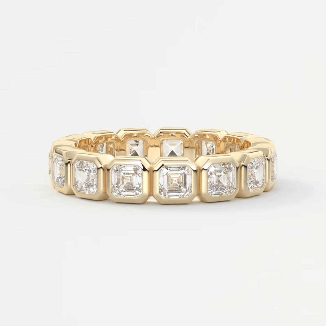 Valora Asscher Bezel Eternity Band – Lab-Grown or Natural Diamonds