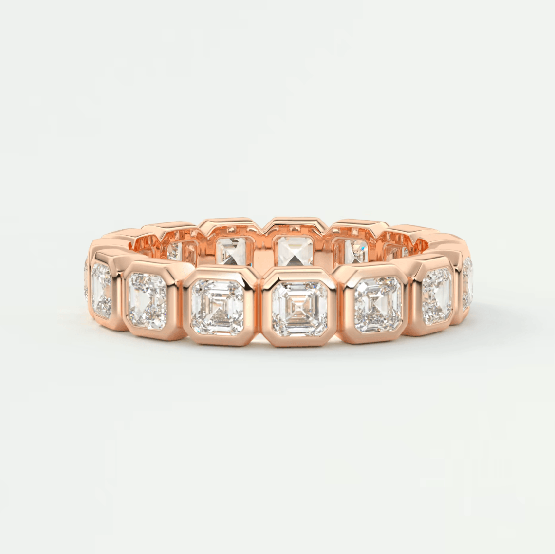 Valora Asscher Bezel Eternity Band – Lab-Grown or Natural Diamonds