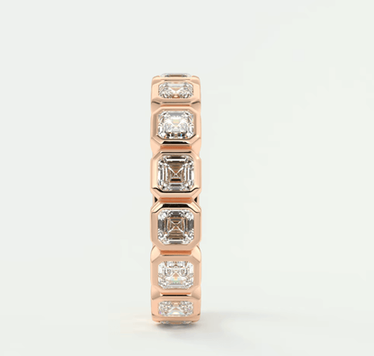 Valora Asscher Bezel Eternity Band – Lab-Grown or Natural Diamonds