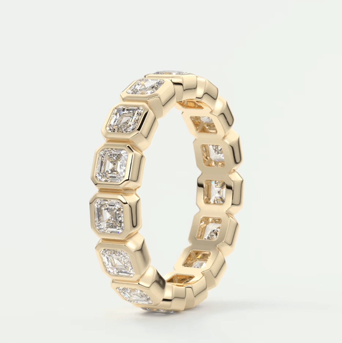 Valora Asscher Bezel Eternity Band – Lab-Grown or Natural Diamonds