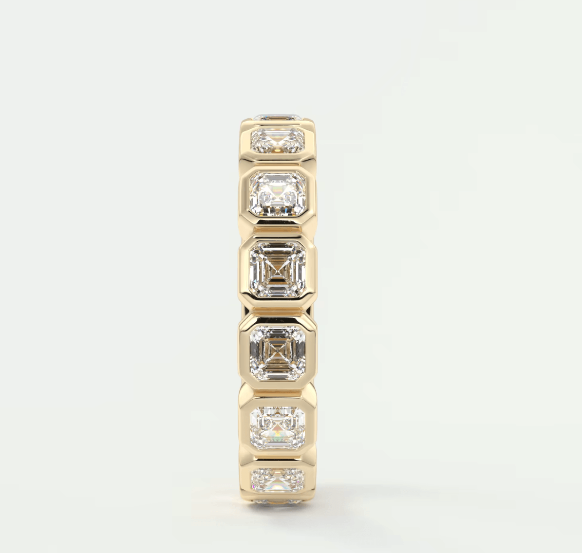 Valora Asscher Bezel Eternity Band – Lab-Grown or Natural Diamonds