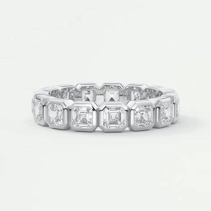 Valora Asscher Bezel Eternity Band – Lab-Grown or Natural Diamonds