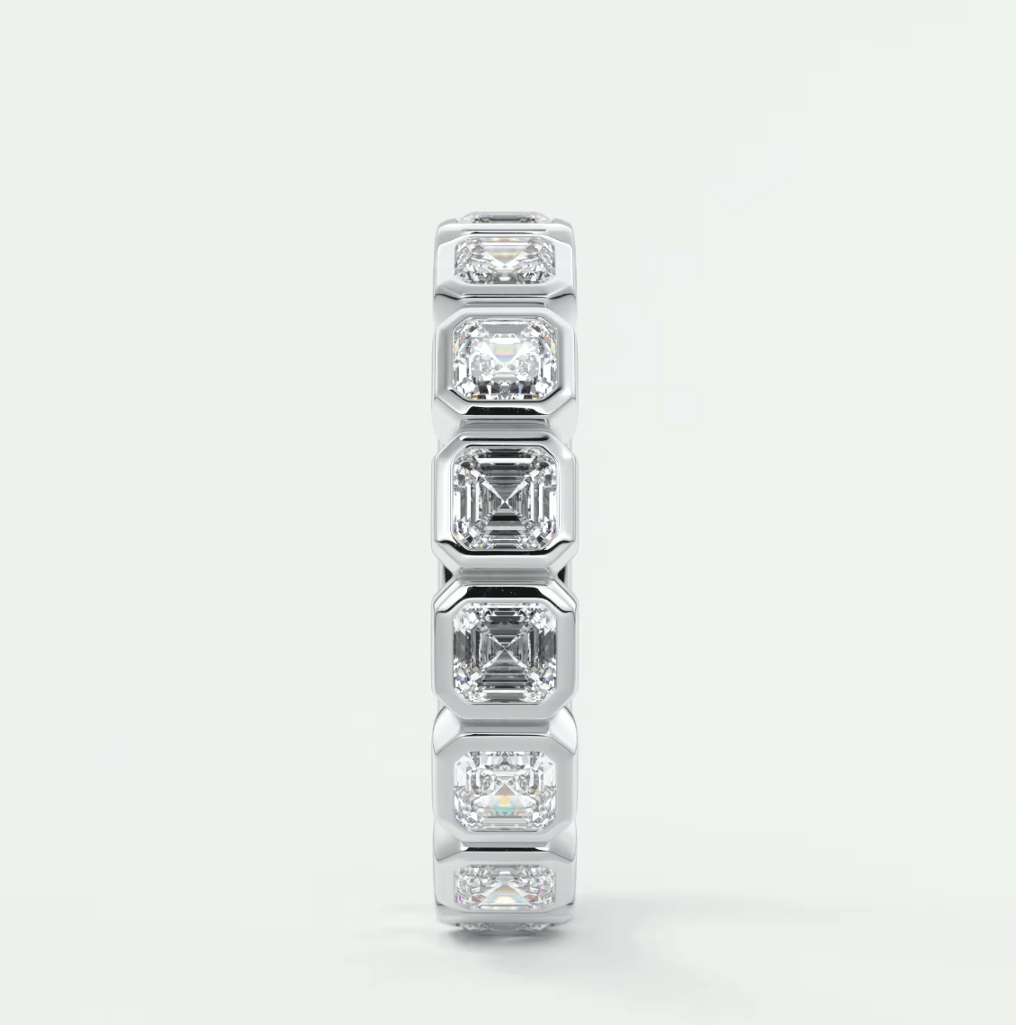 Valora Asscher Bezel Eternity Band – Lab-Grown or Natural Diamonds