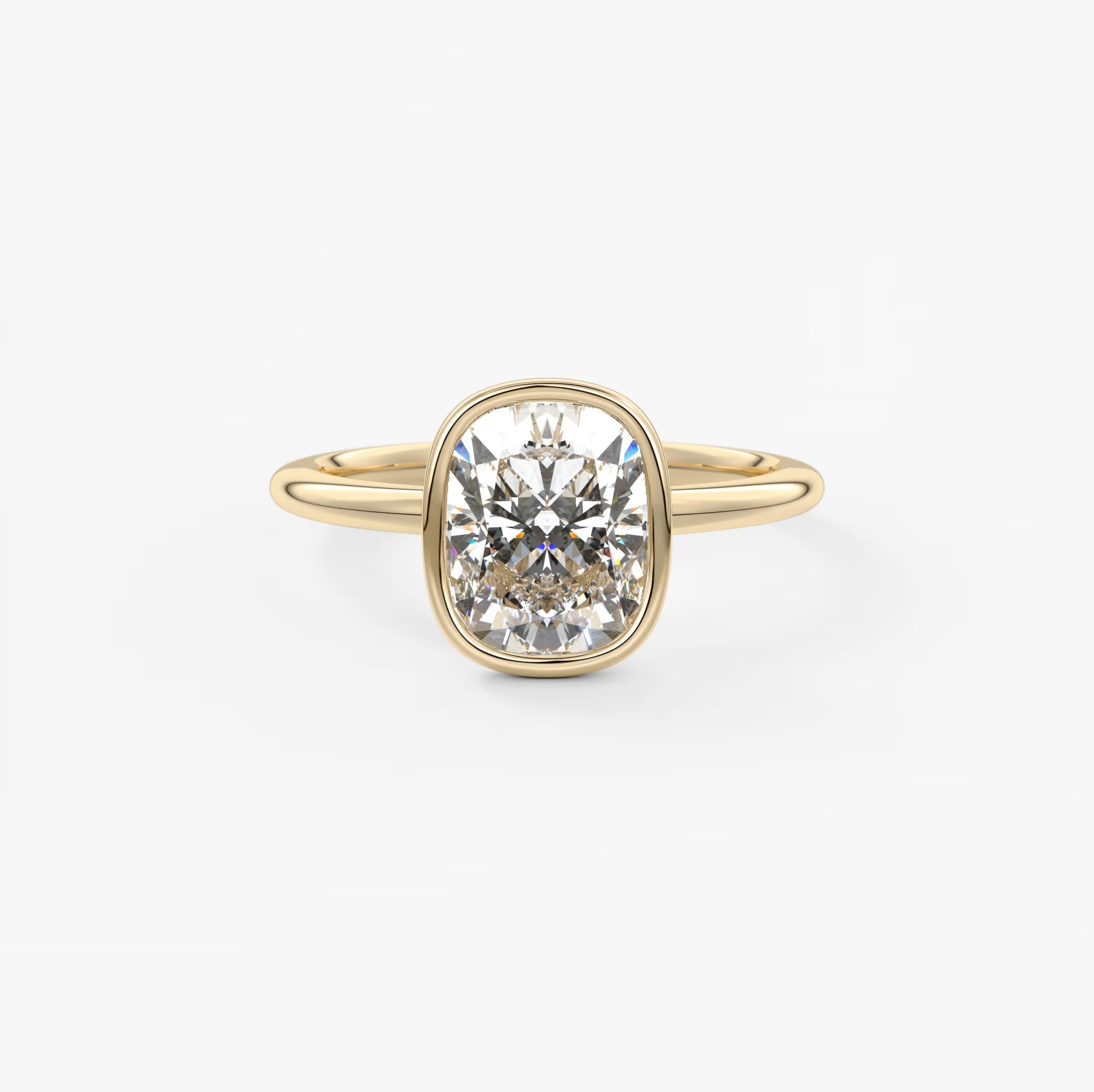 Veda Elongated Cushion Engagement Ring - Lab Diamond or Moissanite