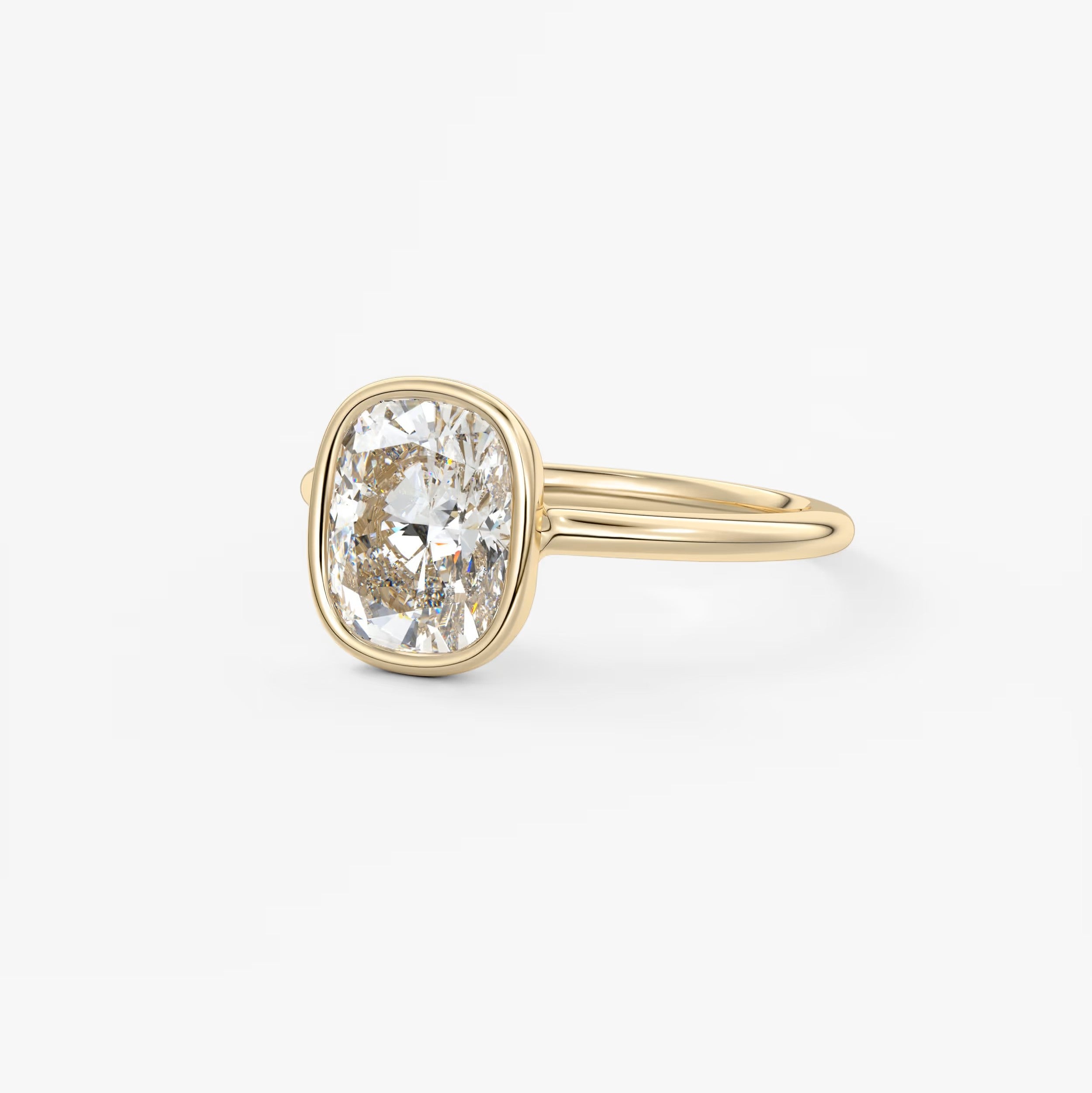 Veda Elongated Cushion Engagement Ring - Lab Diamond or Moissanite