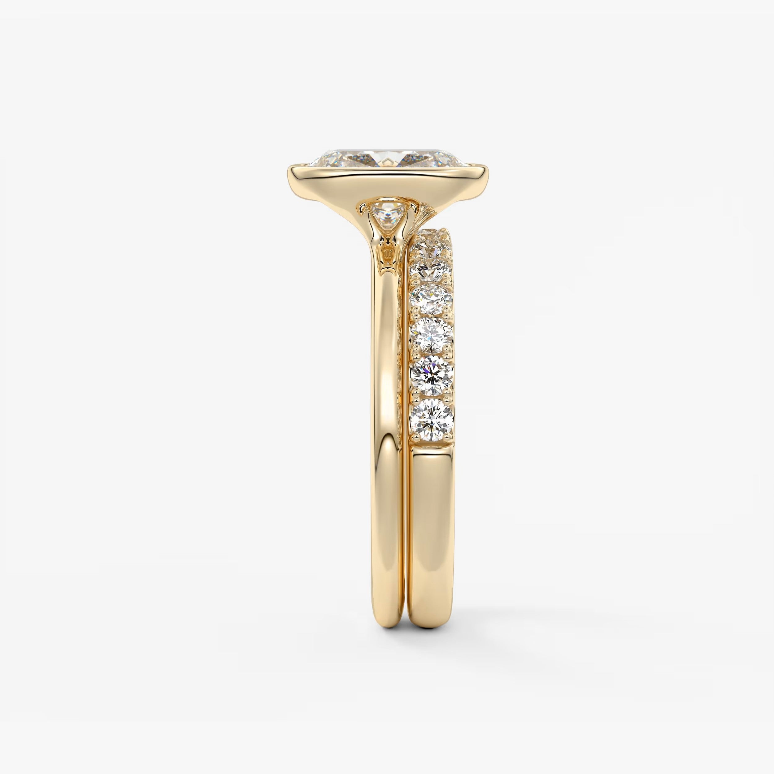 Veda Elongated Cushion Engagement Ring - Lab Diamond or Moissanite