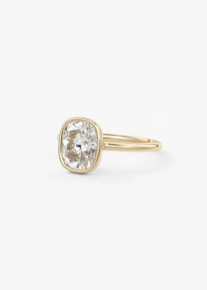 Veda Elongated Cushion Engagement Ring - Lab Diamond or Moissanite