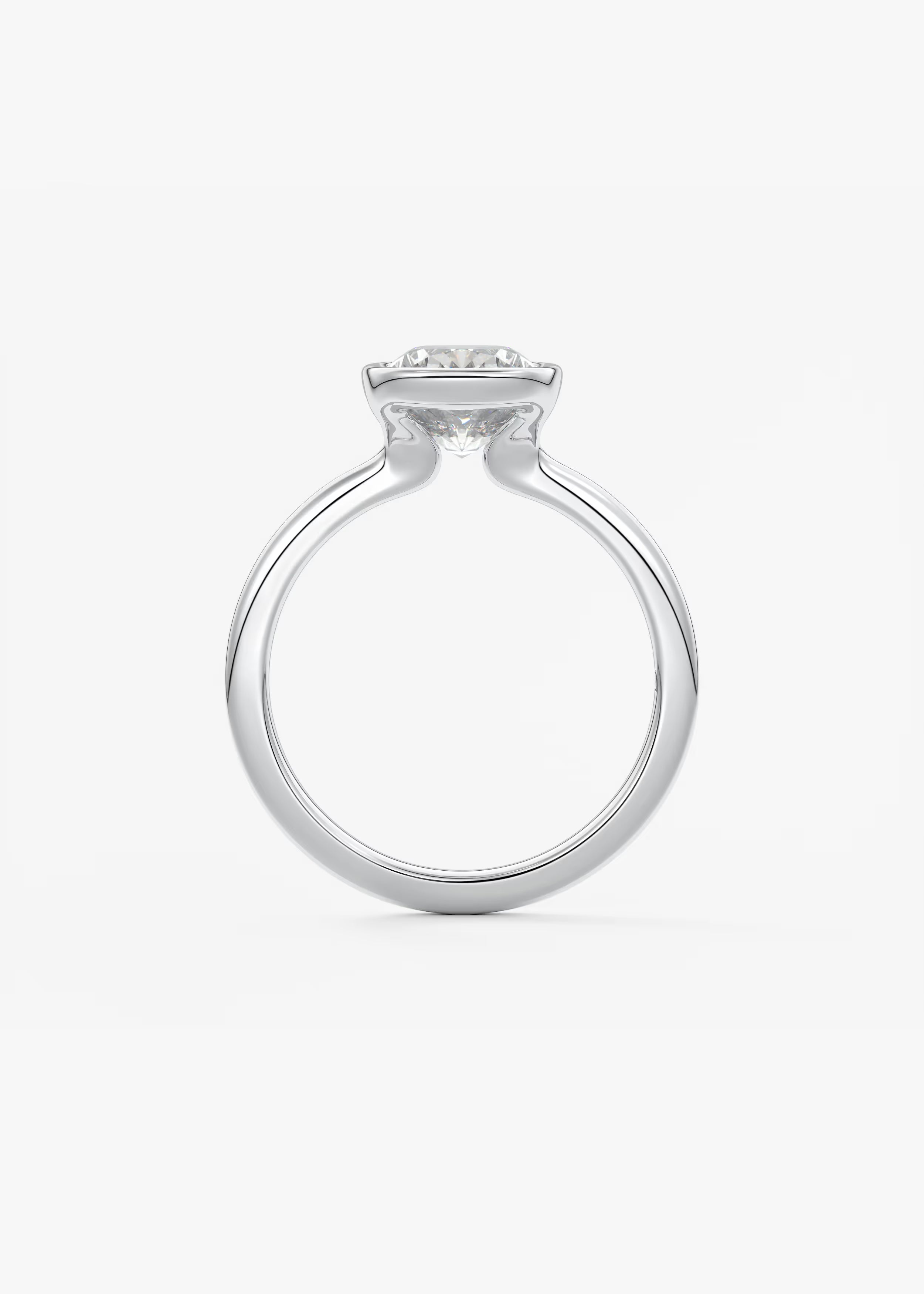 Veda Elongated Cushion Engagement Ring - Lab Diamond or Moissanite