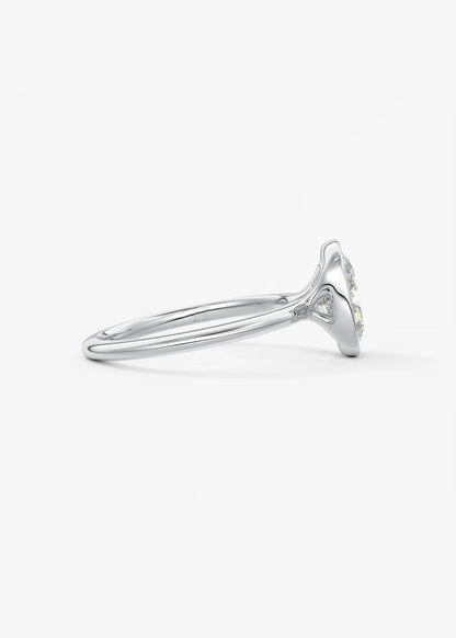 Veda Elongated Cushion Engagement Ring - Lab Diamond or Moissanite