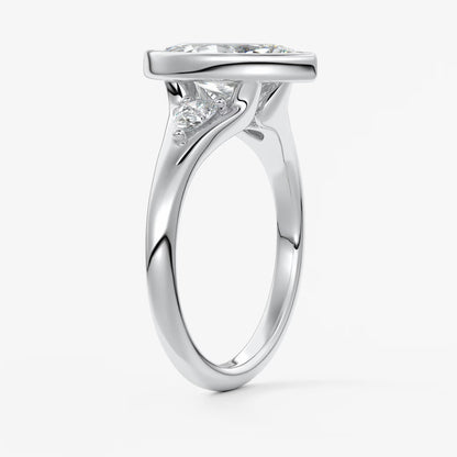 Véda trilogy – marquise with pear side stones