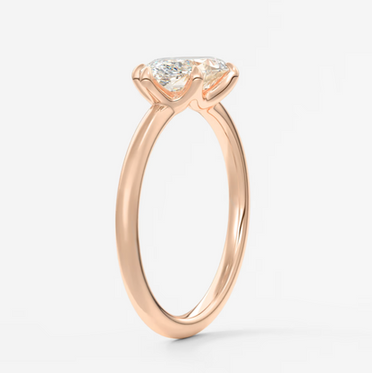 Custom made aura east-west marquise glide solitaire ring | lab diamond or moissanite –