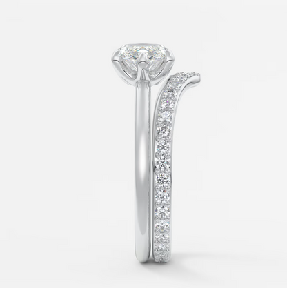 Custom made aura east-west marquise glide solitaire ring | lab diamond or moissanite –