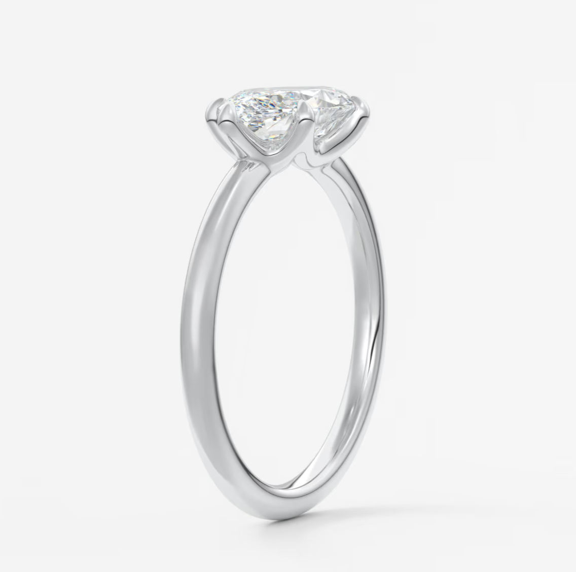 Custom made aura east-west marquise glide solitaire ring | lab diamond or moissanite –