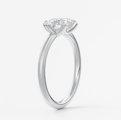Custom made aura east-west marquise glide solitaire ring | lab diamond or moissanite –
