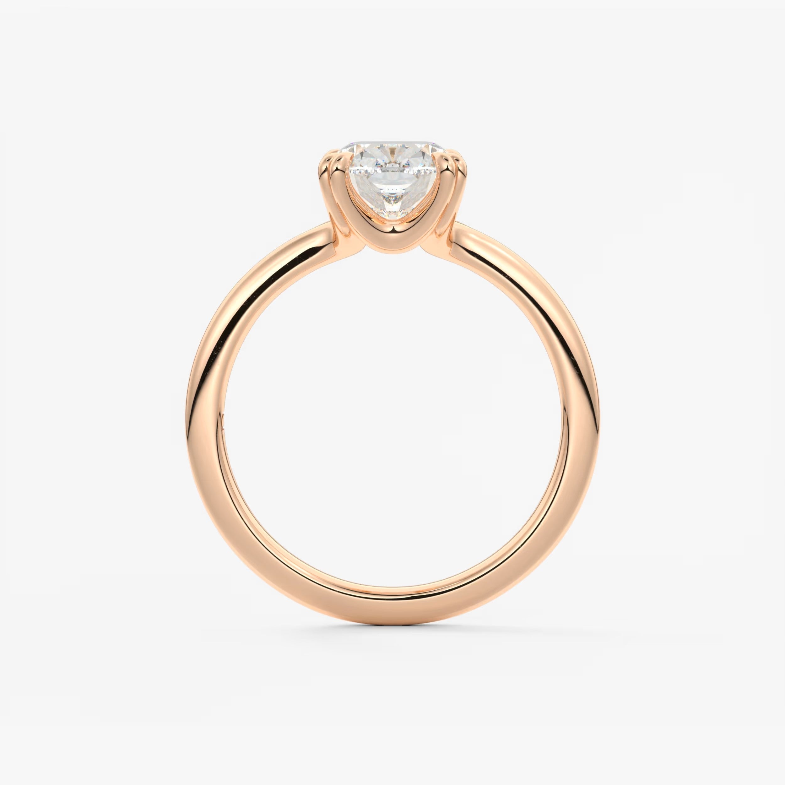 Custom made aura glide elongated cushion solitaire ring – lab diamond or moissanite