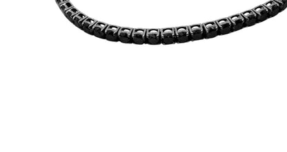 Custom made black lab diamond tennis bracelet