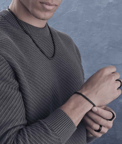 Custom made black lab diamond tennis bracelet