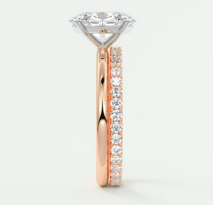 Luna Two-Tone Solitaire Ring – Lab Diamond or Moissanite