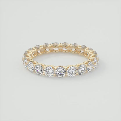 Celestia Round Eternity Band 3mm – Lab-Grown or Natural Diamonds