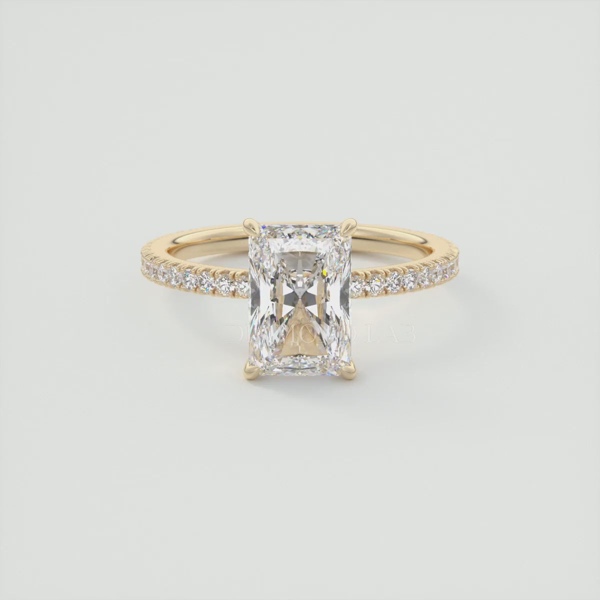 Load video: Isolde Radiant Pavé Solitaire Ring