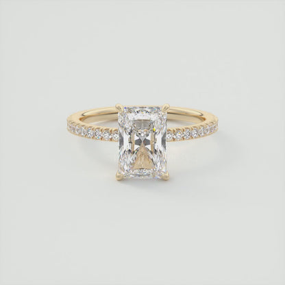 Isolde Radiant Pavé Solitaire Ring