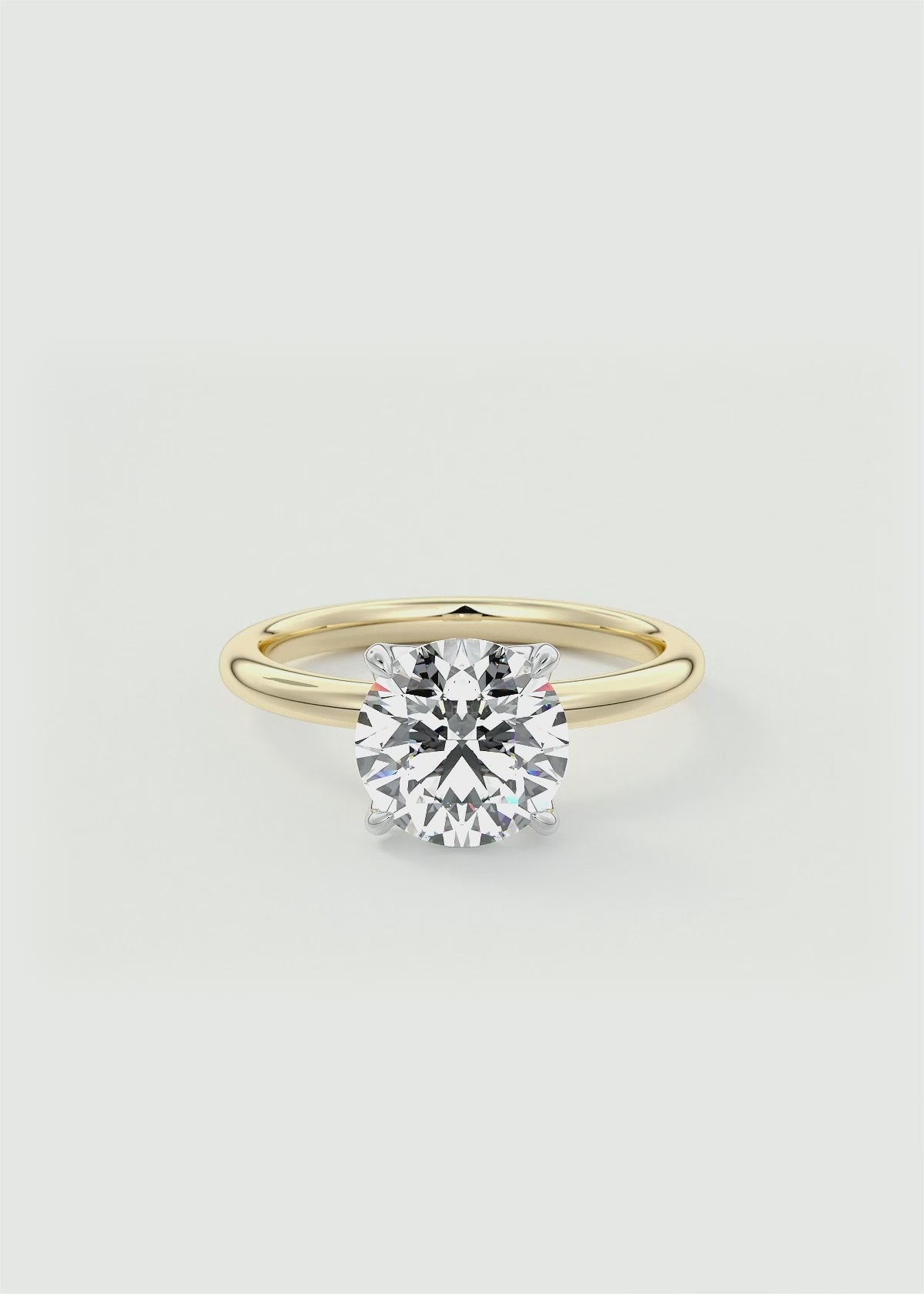 Celestia Deluxe – Two-Tone Round Brilliant Engagement Ring
