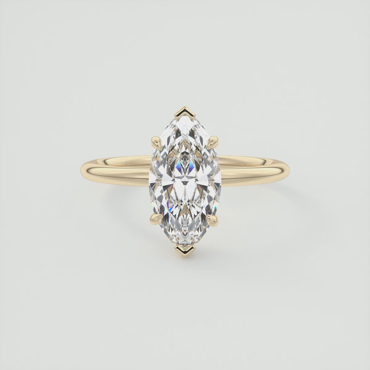 Load video: Aurora Marquise Hidden Halo Ring – Lab Diamond or Moissanite