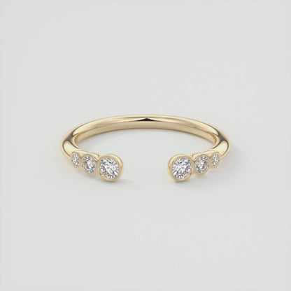 Seren Open Bezel Wedding Band – Lab-Grown or Natural Diamonds