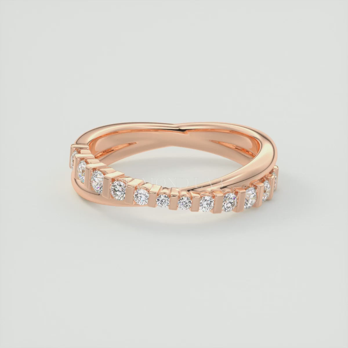 Twist Crossover Diamond Band