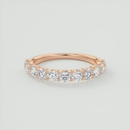 Celestia Half Round Eternity Band 3mm – Lab-Grown or Natural Diamonds