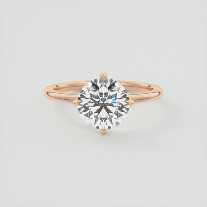 Aura Glide Plus Solitaire Ring – Lab Diamond or Moissanite, Ultra-Low Profile Design