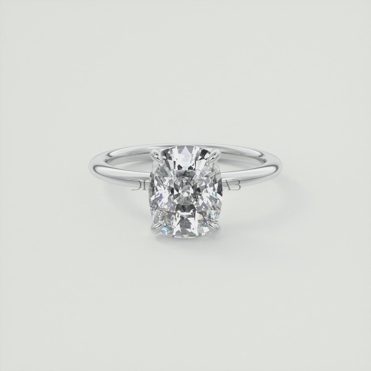 Luna Elongated Cushion Lab Diamond or Moissanite Engagement Ring