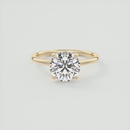 Elysian Round Solitaire Ring – Timeless Elegance with Lab Diamond or Moissanite
