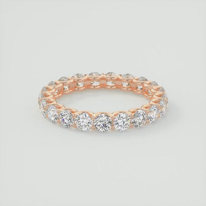 Celestia Round Eternity Band 3mm – Lab-Grown or Natural Diamonds