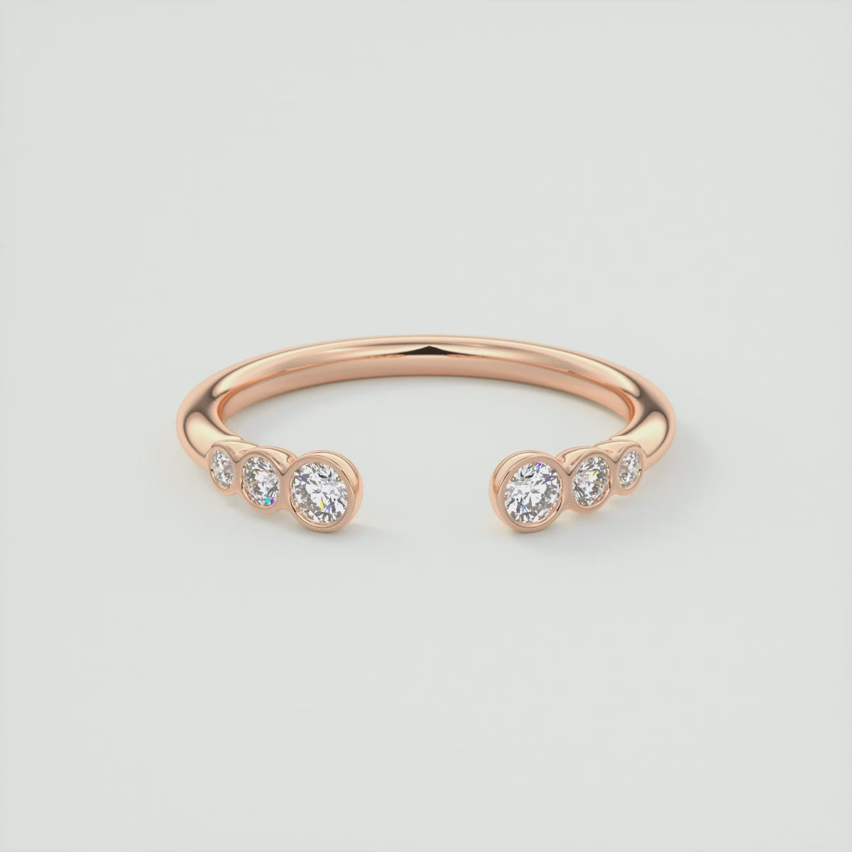 Seren Open Bezel Wedding Band – Lab-Grown or Natural Diamonds