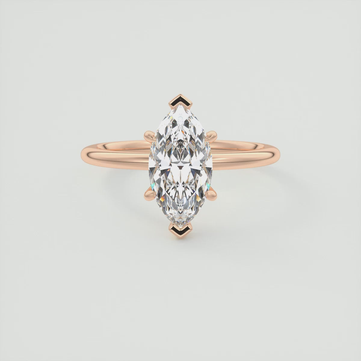 Celestia Marquise Hidden Halo Ring – Lab Diamond or Moissanite