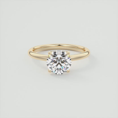 Celestia Solitaire Ring – Lab Diamond or Moissanite