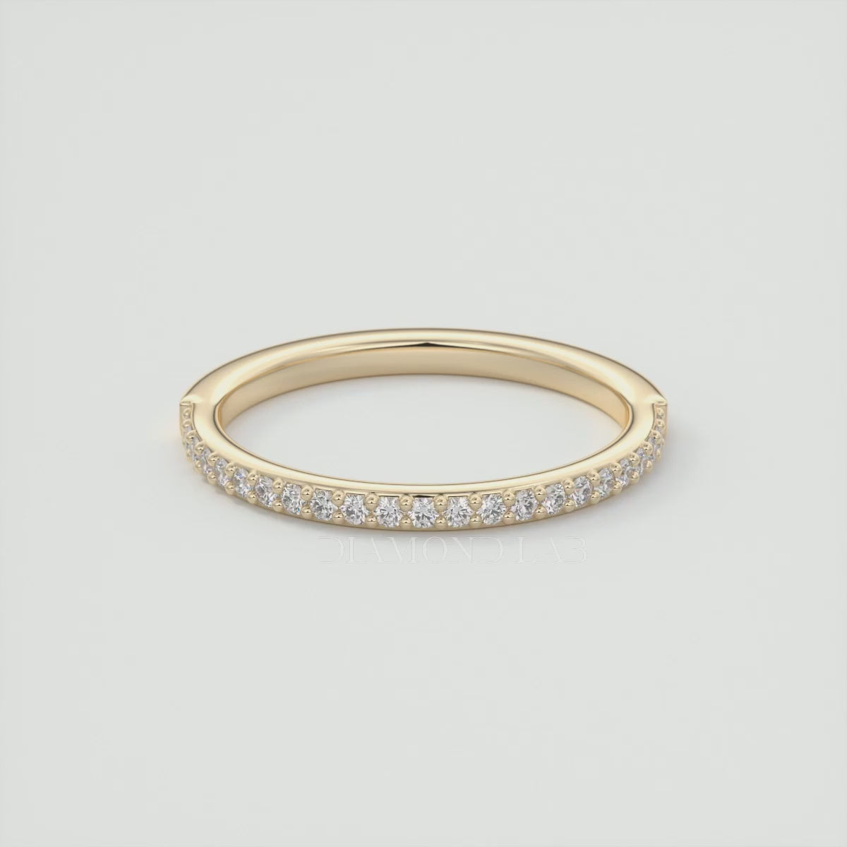 Load video: Lunara 1.5mm Half Eternity Band – Lab-Grown or Natural Diamonds
