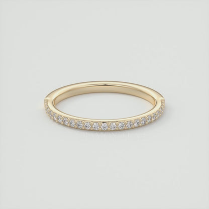 Lunara 1.5mm Half Eternity Band – Lab-Grown or Natural Diamonds