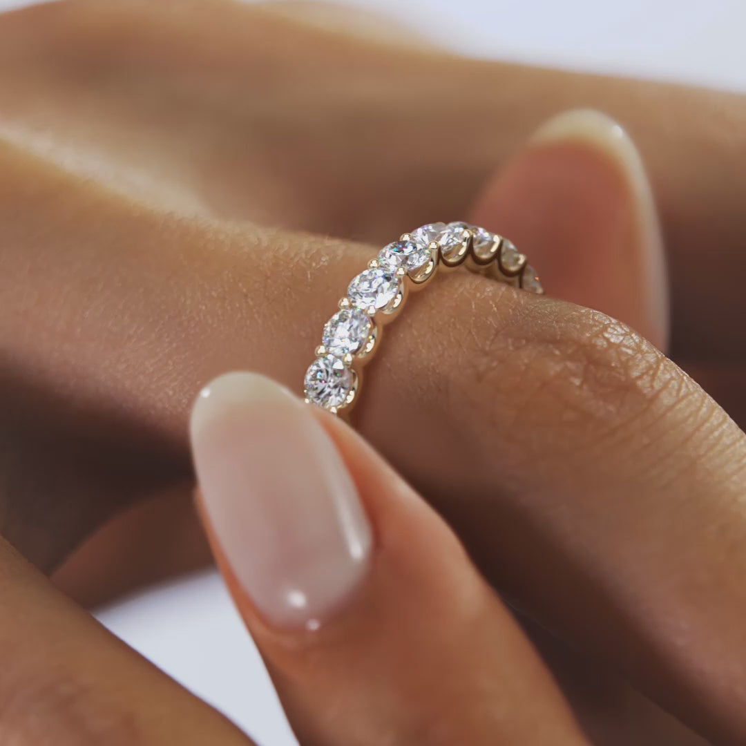 Celestia Half Eternity Band – Lab-Grown or Natural Diamonds